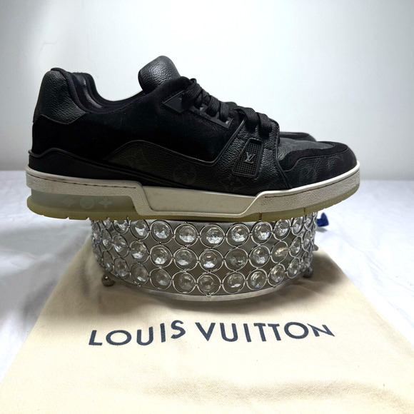 Louis Vuitton LV Trainer Low 'Black Monogram' Sneakers – Size 9 US / 42 EU - Picture 2 of 10